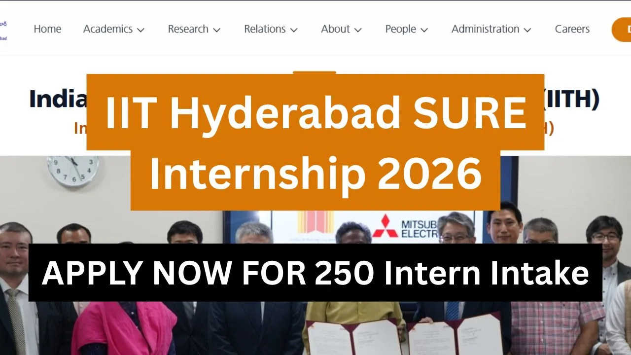 IIT Hyderabad SURE Internship 2026