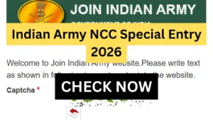 Indian Army NCC Special Entry 2026