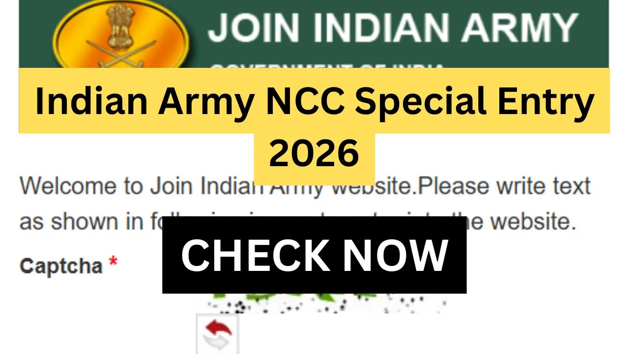 Indian Army NCC Special Entry 2026