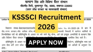 KSSSCI Recruitment 2026